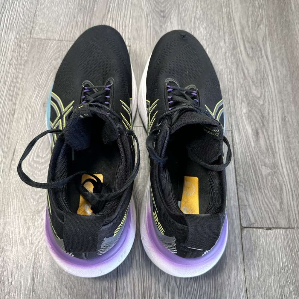 Asics Womens Gel Nimbus 25 1012B356 Black Running Shoes Sneakers Size 11 READ - Picture 7 of 11